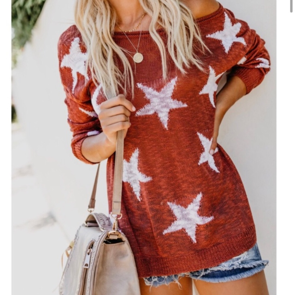 Blank Paige Star Spangled Sweater